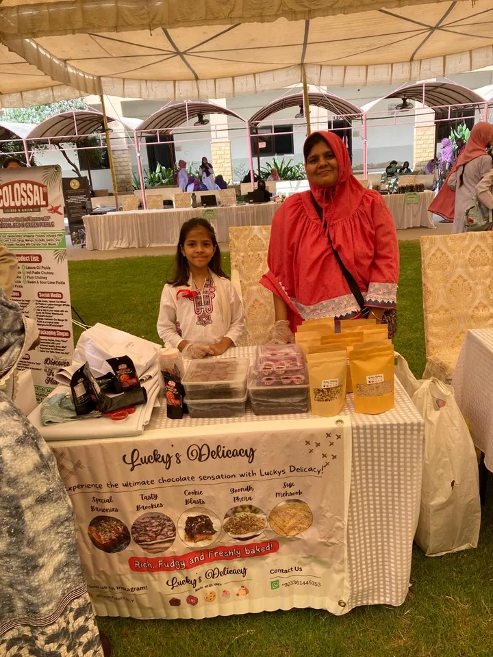 Lucky’s Delicacy stall at the 5th Food Expo, Jinnah University for Women, Karachi