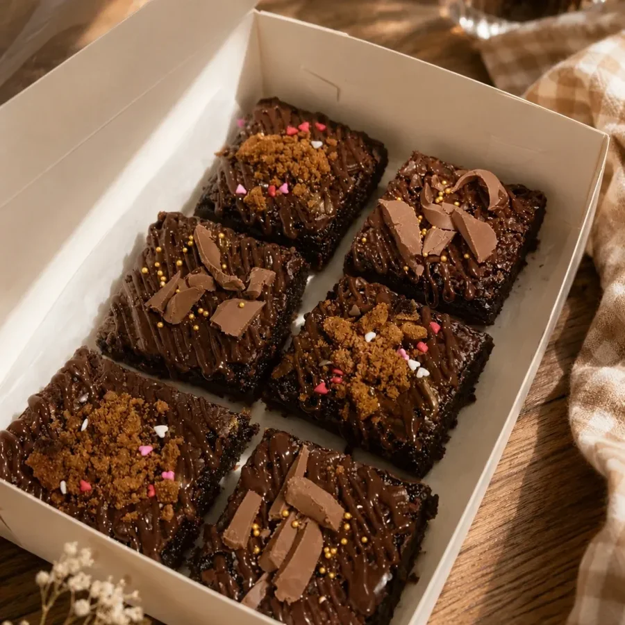 A selection of chocolate brownies